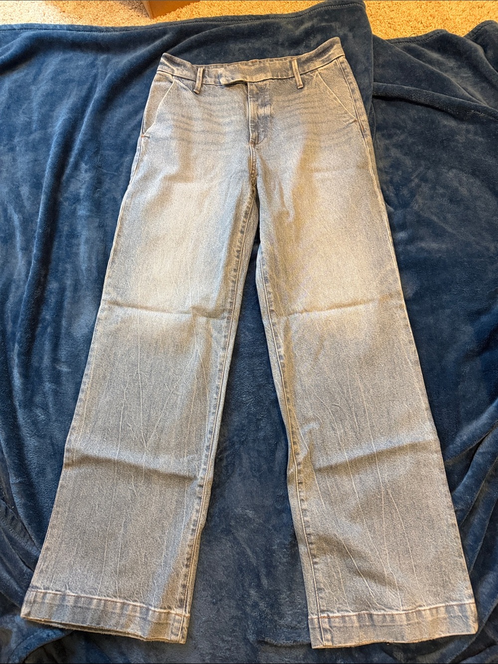 Express Light Blue Straight Jeans